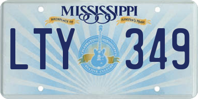 MS license plate LTY349