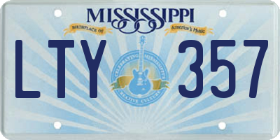 MS license plate LTY357