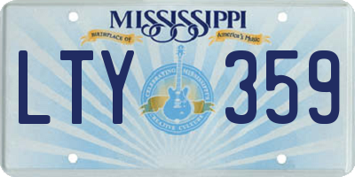 MS license plate LTY359