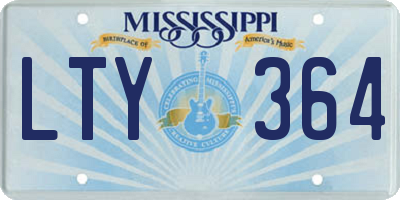 MS license plate LTY364
