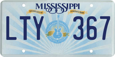 MS license plate LTY367