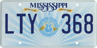MS license plate LTY368
