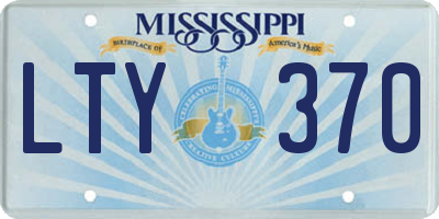 MS license plate LTY370