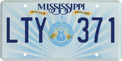 MS license plate LTY371
