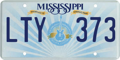 MS license plate LTY373