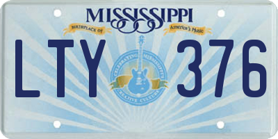 MS license plate LTY376