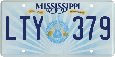 MS license plate LTY379