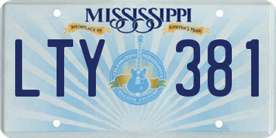 MS license plate LTY381
