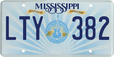 MS license plate LTY382
