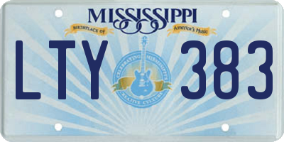 MS license plate LTY383