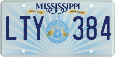 MS license plate LTY384
