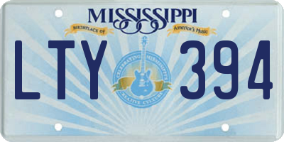 MS license plate LTY394