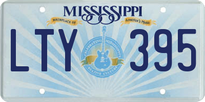 MS license plate LTY395