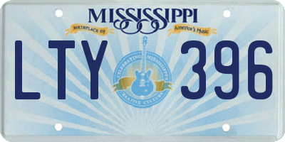 MS license plate LTY396