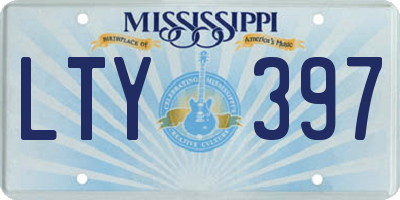 MS license plate LTY397