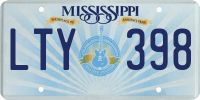 MS license plate LTY398