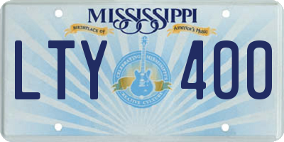 MS license plate LTY400