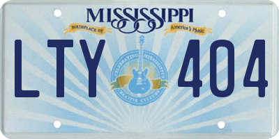 MS license plate LTY404