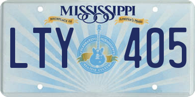 MS license plate LTY405
