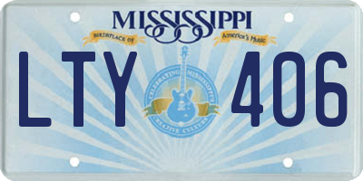 MS license plate LTY406