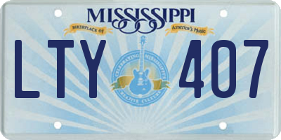 MS license plate LTY407