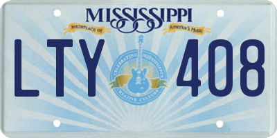MS license plate LTY408