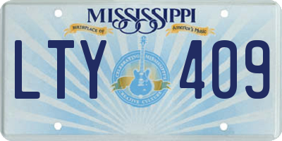 MS license plate LTY409