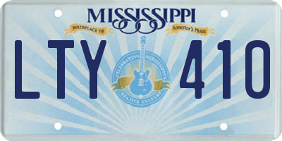 MS license plate LTY410
