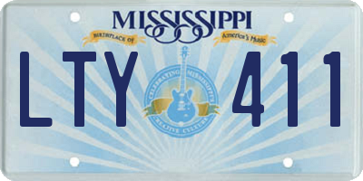 MS license plate LTY411