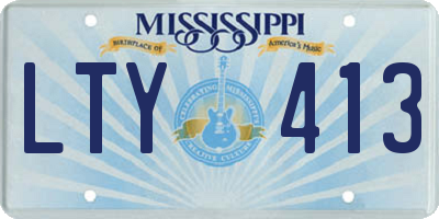 MS license plate LTY413