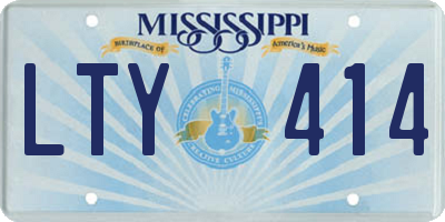 MS license plate LTY414