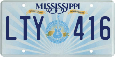 MS license plate LTY416