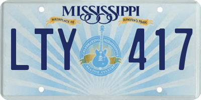 MS license plate LTY417