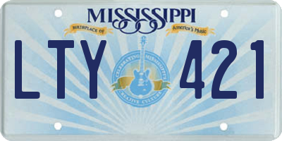 MS license plate LTY421