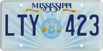 MS license plate LTY423