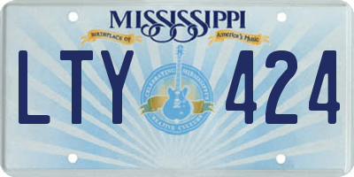 MS license plate LTY424