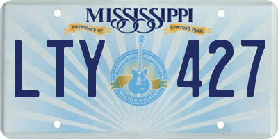 MS license plate LTY427