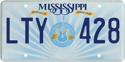 MS license plate LTY428