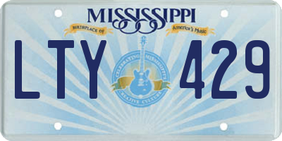 MS license plate LTY429