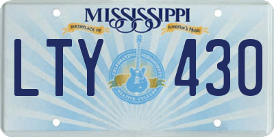 MS license plate LTY430