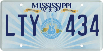 MS license plate LTY434