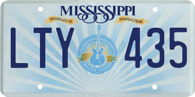 MS license plate LTY435