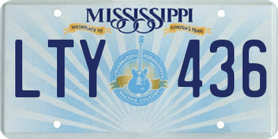 MS license plate LTY436