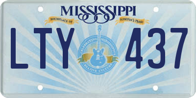 MS license plate LTY437