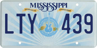 MS license plate LTY439