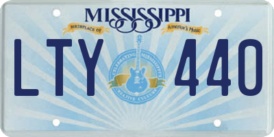 MS license plate LTY440