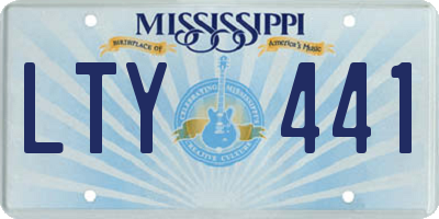 MS license plate LTY441