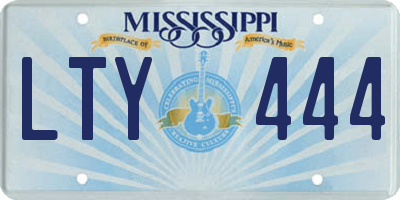 MS license plate LTY444