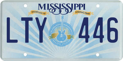 MS license plate LTY446