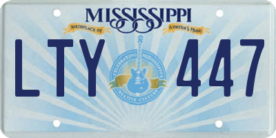 MS license plate LTY447